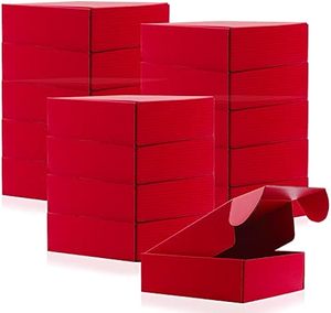 Red Cardboard Boxes Shipping Boxes, Recyclable Corrugated Cardboard Box Small Mailing Storage Gift Boxes for Shipping, Mailing