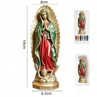 Statue moderne en résine mate Notre-Dame de Guadalupe, style minimaliste nordique, figurine de la Vierge Marie, 4 couleurs, décoration d'intérieur, cadeau catholique