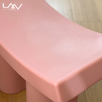 Tabouret pour enfants de couleur macaron en gros, tabouret de salon, petit tabouret antidérapant, tabouret en plastique court