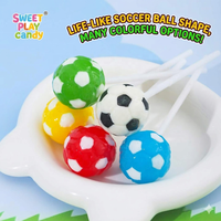 Sucettes en gros en forme de ballon de football, bonbons durs sur le thème du sport, saveurs créatives de fruits pour tir au but, cadeau pour enfants, HALAL en vrac