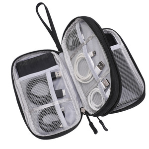 Double Layer Data <b>Cable</b> Storage <b>Bag</b> Travel Digital Organizer Multi-functional Portable Pouch - Product Image 5