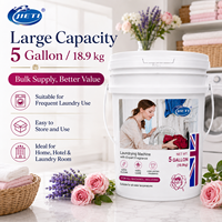 Détergent liquide commercial 18,9 kg pour linge, soin délicat des tissus, parfum rose lavande, pour blanchisserie d'hôtel et usage domestique, OEM