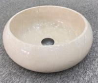 Lavabo personnalisé de vanité de salle de bains d'hôtel moderne au-dessus du comptoir lavabo en pin Jade poli montage sur robinet monotrou garantie de 5 ans