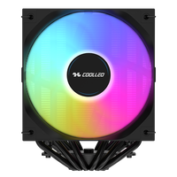 COOLLEO A60 BK ARGB Pendingin Udara CPU Heatsink 6 Heat Pipe Kipas Ganda Pendingin Casing Komputer Gaming LGA 115X 1200 1700 1851 TDP255W