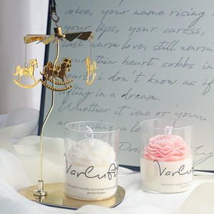 เทียนไขถั่วเหลืองดอกโบตั๋นโรแมนติกแบบแฮนด์เมดเสากุหลาบเติมน้ำหอมงานแต่งงานวันวาเลนไทน์วันเกิด-ของขวัญคริสต์มาส - Product Image 4