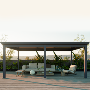 Pérgola Bioclimática Personalizada para Patio o Balcón, de Aluminio con Recubrimiento en Polvo, con Soportes Incluidos, <span class=keywords><strong>Kit</strong></span> 4x3 4x4 5x4 6x4 6x5 - Product Image 1