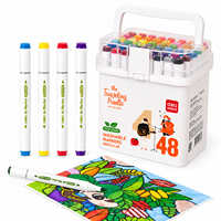 Marqueurs lavables pour enfants, marqueurs à double pointe à base d'eau, stylos de coloriage pour le dessin, la coloration, fournitures artistiques scolaires