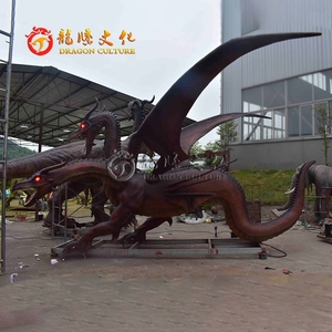 Sculpture en fibre de verre célèbre, <span class=keywords><strong>dragon</strong></span> de glace grandeur nature pour parc à thème - Product Image 6