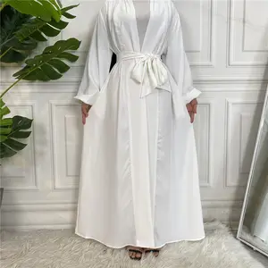 New Modern Design Abaya Cardigan Kimono Dubai Abaya Muslim Long Dress for Islamic Clothing Wholesale UK Open Front Abaya