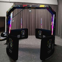 Machine à selfie kiosque vidéo cabine aérienne gonflable Led 360 boîtier de photomaton Selfie vidéo accessoires gratuits ciel