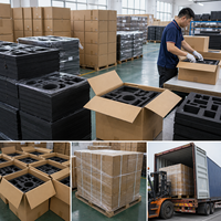 Plateau d'emballage protecteur en mousse PP/EVA découpé sur mesure par CNC avec fonction imperméable pour outils, instruments et pièces