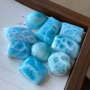 Larimar Dominicain Naturel <span class=keywords><strong>Poire</strong></span> Larimar Cabochon et perles rectangulaires larimar - Product Image 5