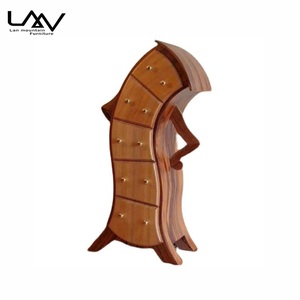 การออกแบบสร้างสรรค์น่ารัก <span class=keywords><strong>Akimbo</strong></span> หุ่นยนต์ไม้เนื้อแข็งตู้เก็บห้องนั่งเล่นเครื่องประดับชั้นวางไม้เฟอร์นิเจอร์ที่ทันสมัย - Product Image 6