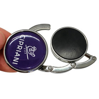 Crochet de table portable personnalisé en alliage de zinc avec logo compte-gouttes transparent