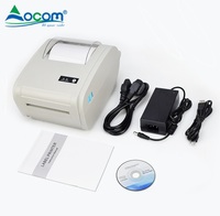 Stiker LAN USB 110mm hitam, mesin cetak industri Thermal POS Label Printer kecepatan tinggi stok WiFi termasuk kabel USB