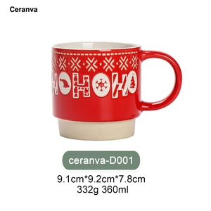 <span class=keywords><strong>Tazas</strong></span> de Café de Porcelana Pintadas a Mano <span class=keywords><strong>al</strong></span> <span class=keywords><strong>por</strong></span> <span class=keywords><strong>Mayor</strong></span>, Juego de <span class=keywords><strong>Tazas</strong></span> de Té con Leche de Santa Claus Apilables Personalizadas, Aptas para Lavavajillas y Microondas - Product Image 6