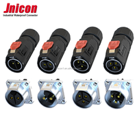 Jnicon MJ24 IP67 Connecteurs étanches pour Ebike Li-on Batteries Câble Fil 2 3 4 5 Pin Plug Socket Panel Mount