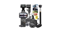 Kit Creator Combo Pocket 4, stabilisateur de caméra pour vlog, stockage intégré de 107 Go, émetteur Mic 3, lumière, trépied Osmo Mini