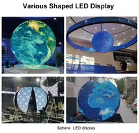 Écran LED sphérique flexible en couleur pleine pour intérieur et extérieur, module souple, écran LED rond P2 P3 P4 P5, panneau LED publicitaire