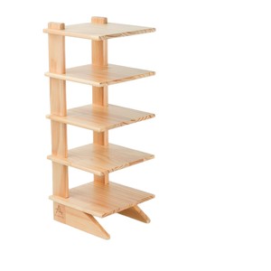 Solid Wood Five Tier Floor Standing <b>Bookshelf</b> Natural Color Living Room Storage Rack Neatening Organizer - Product Image 4