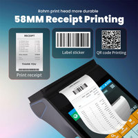 Terminal de Pago POS Inalámbrico Portátil, Impresora de 58 mm, POS-108, NFC, Caja Registradora Portátil, Terminales Móviles
