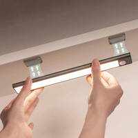 Lumière à détecteur de mouvement rechargeable pour intérieur, 5 niveaux de luminosité réglables, lumière magnétique pour placard, lumière sans fil sous le comptoir pour cuisine, escalier