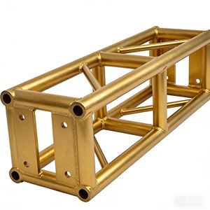 Sistema de exhibición de truss de aluminio dorado para altavoces line array, 300 mm x 300 mm, con patrón triangular para techo de truss de iluminación - Product Image 3