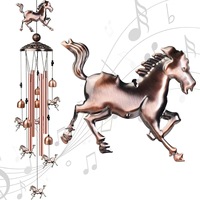 Carillons à vent vintage en cuivre haut de gamme, ornements suspendus en forme d'animaux, décoratifs et étanches pour jardin et cour extérieurs