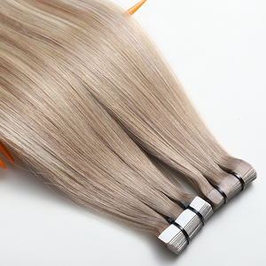 Bán buôn cao cấp 100% gốc Việt phần mở rộng tóc con người xương thẳng balayage với vô hình hai mặt Băng - Product Image 3