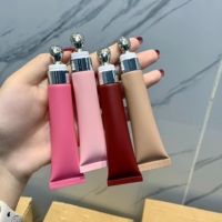 Tube de baume à lèvres vide de 15 ml, souple et compressible, avec logo personnalisé, pour huile à lèvres, brillant à lèvres, applicateur en plastique, emballage plastique