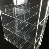 Étagère en acrylique transparente à 6 niveaux verrouillable avec présentoir pour lentilles de contact pour les magasins de détail