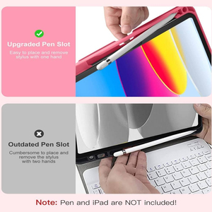For 7 Colors Backlight Wireless Keyboard <b>Tablet</b> Case Pencil <b>Holder</b> for Ipad 10th Generation Customizable PU Material 10.9" - Product Image 5