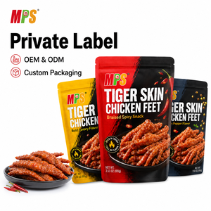 Fabricant bas prix vente chaude doux gluant délicieux peau de tigre pieds de poulet épicés collations décontractées - Product Image 4