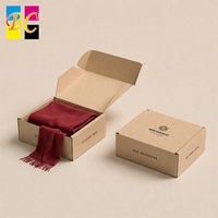 Boîte d'emballage personnalisée biodégradable et recyclable, boîte brune pour emballer des foulards, boîte d'emballage pour les boutiques de détail et le commerce électronique