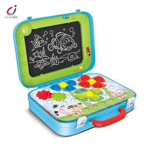 Jouets éducatifs pour enfants : Tableau magnétique 2 en 1 avec tableau d'écriture et puzzle créatif en forme de <span class=keywords><strong>champignon</strong></span> à boutons pour mosaïque - Product Image 4
