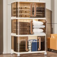 Boîte de Rangement Cadenassable en Plastique PP pour Chambre avec Installation Gratuite, Organisateur Pliable Amovible pour Jouets et Garde-Robe