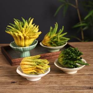 Bandeja de Cerámica con Diseño de Mano de Buda, Estilo Chino, Plato para Frutas, Bandeja Decorativa para Mesa de Té Zen - Product Image 2