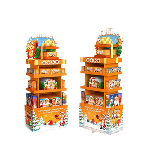 Supports d'affichage de casse-croûte de carton pliable de palette ondulée pour la promotion au détail et les magasins de nourriture/boisson - Product Image 2
