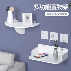 Wall <b>Mounted</b> Storage Shelf 34x24x7cm PVC Wood Plastic Composite For Bedroom Wall Organization - Product Image 2
