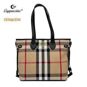 ओम बैग फैक्टरी फैशन महिला हैंडबैग थोक कस्टम लोगो उच्च गुणवत्ता वाले टैटन कैनवास सांचल बैग कपास फूल के साथ - Product Image 6