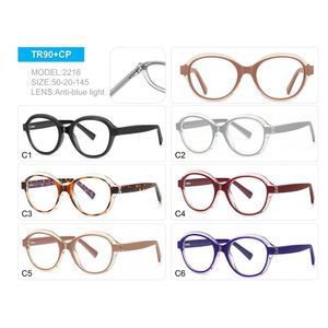 XINLI2216 Women's Fashion Optical Glasses High Quality TR90 Bound <b>Frame</b> Lens Geometric Pattern Reading Glasses China Zhejiang - Product Image 6
