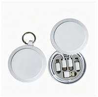 Kit de charge rapide 60W 6-en-1 avec câble multi-données, accessoires, boîte de rangement, adaptateurs, connecteurs, kit de charge de voyage pour cadeau