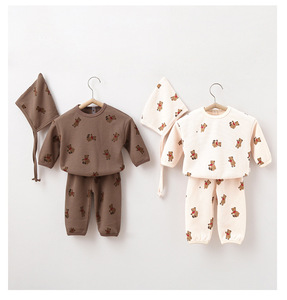 Romper Bayi Rajut Motif Kartun Jacquard Langsung dari Pabrik, Pakaian Rumah Anak, Pakaian Sehari-hari, Set Pakaian Bayi Waffle - Product Image 4