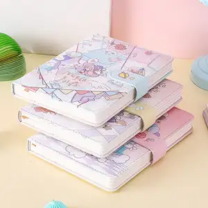 School Stationery Soft Leather Pink Hardcover Diary DIY A5 Custom Kawaii Notebook With Magnetic