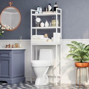 Shelf Storage SONGMICS Wholesale Multifunction Toilet Stand Corner Shelf Space-Saving Modern 3 Layers Toilet Bathroom Storage Shelf Rack