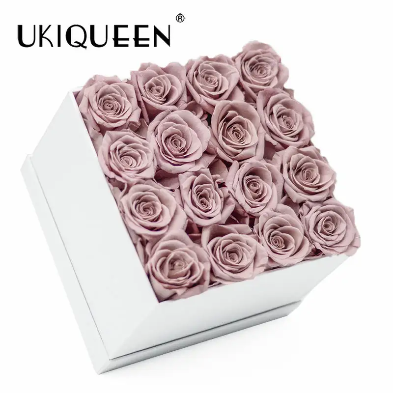 Wholesale Flower Mother's Day Gift Long Life Lasting Real Natural Everlasting Immortal Forever Eternal Preserved Rose in Box