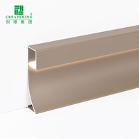 Plinthe LED en alliage d'aluminium moulée sur mesure – Bande LED pour hôtel et villa – Durable, écologique, facile à installer