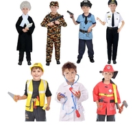 Berufskostüme Arzt Feuerwehrmann Polizist Cosplay TV- & Film-Kostüme König Kinder Jungen Halloween Karneval Kostümkleidung
