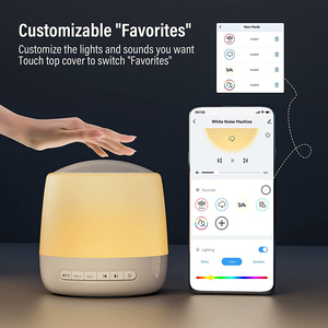 Machine à bruit blanc basée sur Wi-Fi avec veilleuse pour le sommeil de bébé, prenant en charge l'application de contrôle tactile et la commande vocale - Product Image 2