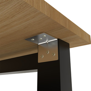 ขายึดรูปตัว L สแตนเลส 90 องศา ตัวเชื่อมต่อเฟอร์นิเจอร์แบบหนา ทนทาน - Product Image 2